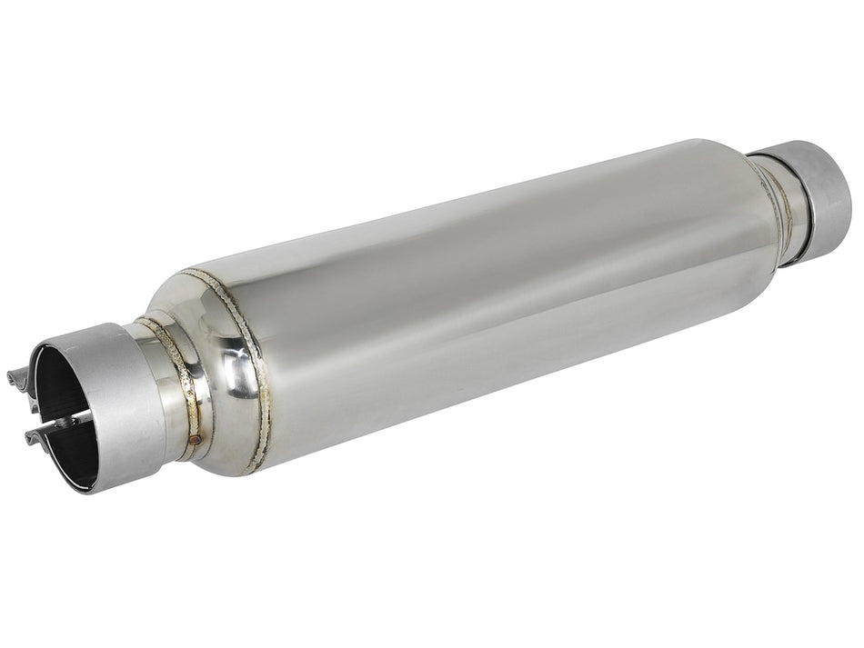 MACH Force-Xp 304 Stainless Steel Resonator 2-1/2 IN Inlet/Outlet x 4 IN Dia. x 15 IN Body x 19 IN Overall Length