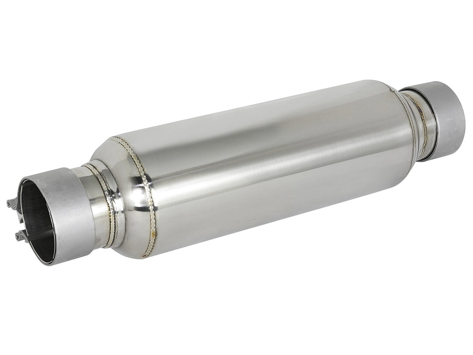 6 lbs. 20X8X8 MACH Force-Xp 304 Stainless Steel Resonator 2-1/2 IN Inlet/Outlet x 4 IN Dia. x 12 IN Body x 15 IN Overall Length