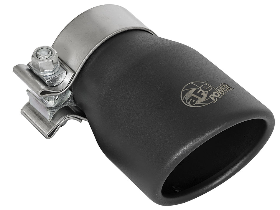 1.4 lbs. 7X4X4 MACH Force-Xp 409 Stainless Steel Clamp-on Exhaust Tip Black 2-1/2 IN Inlet x 3-1/2 IN Outlet x 6 IN L