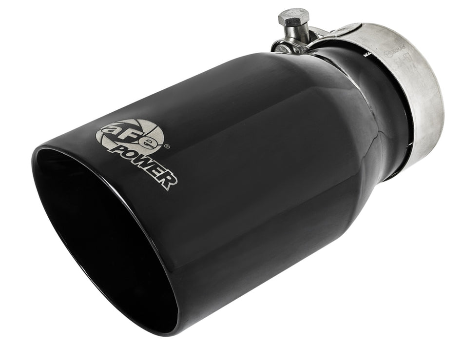 MACH Force-Xp 409 Stainless Steel Clamp-on Exhaust Tip Black 2-1/2 IN Inlet x 3-1/2 IN Outlet X 7 IN L