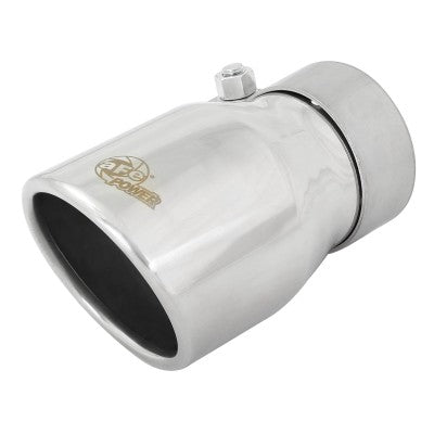 MACH Force-Xp 304 Stainless Steel Clamp-on Exhaust Tip Polished 2-1/2 IN Inlet x 3-1/2 IN Outlet x 6 IN L