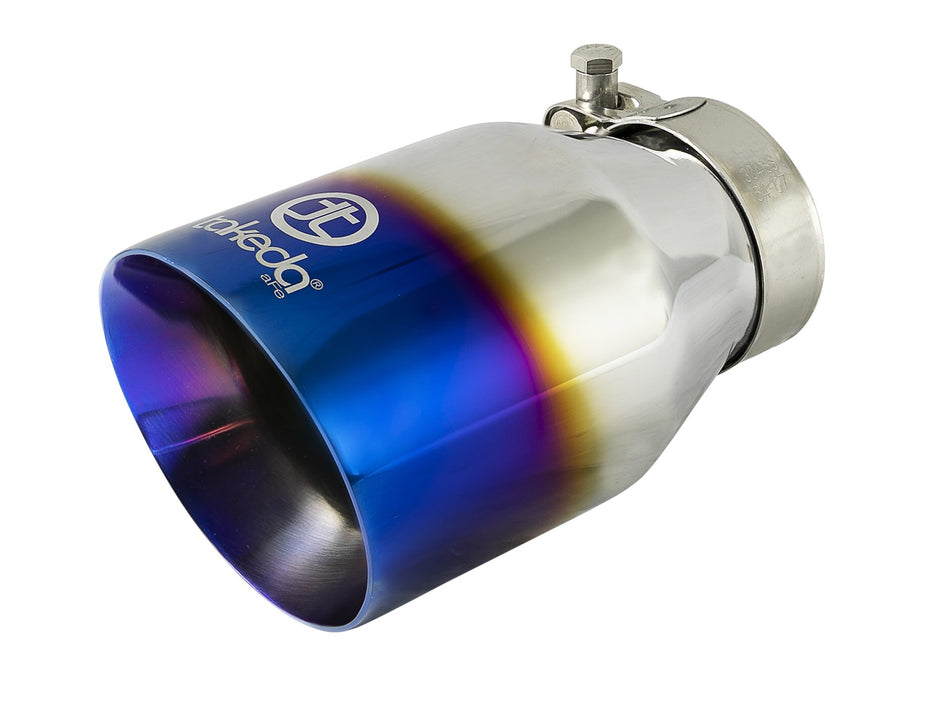 3 lbs. 12X6X6 Takeda 304 Stainless Steel Clamp-on Exhaust Tip Blue Flame 2-1/2 IN Inlet x 4 IN Outlet x 7 IN L