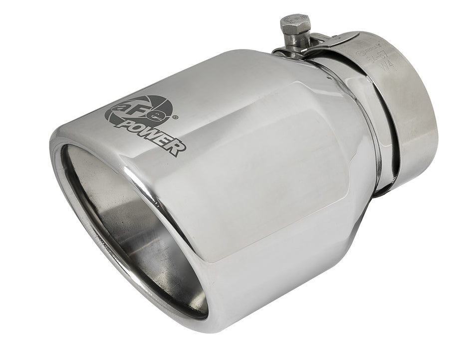4 lbs. 8X4X4 MACH Force-Xp 304 Stainless Steel Clamp-on Exhaust Tip Polished 2-1/2 IN Inlet x 4 IN Outlet x 6 IN L