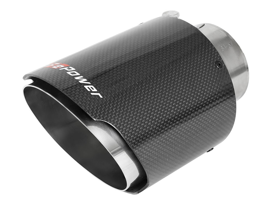 4 lbs. 12X6X6 MACH Force-Xp 304 Stainless Steel Clamp-on Exhaust Tip Carbon Fiber 2-1/2 IN Inlet x 4-1/2 IN Outlet x 7 IN L
