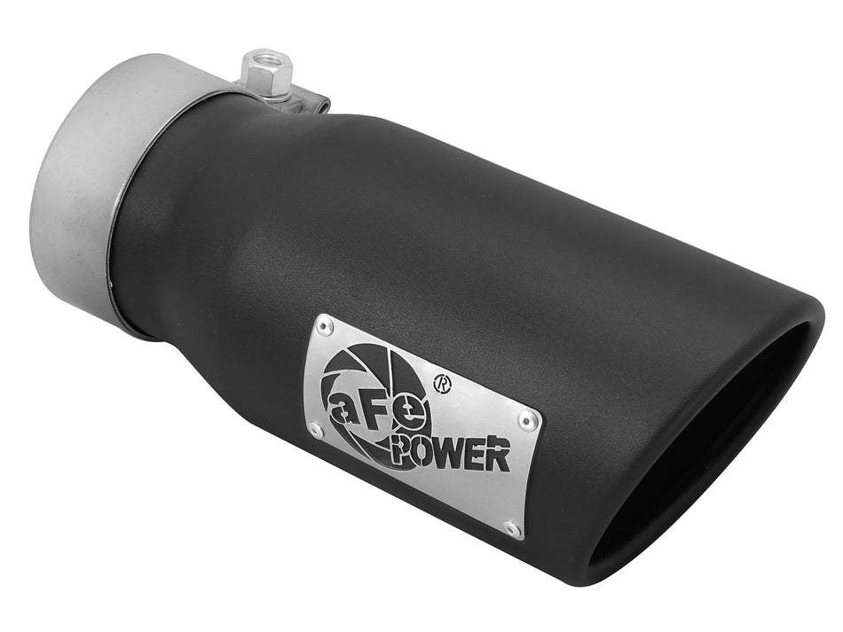 MACH Force-Xp 409 Stainless Steel Clamp-on Exhaust Tip Black 3 IN Inlet x 4 IN Outlet x 9 IN L