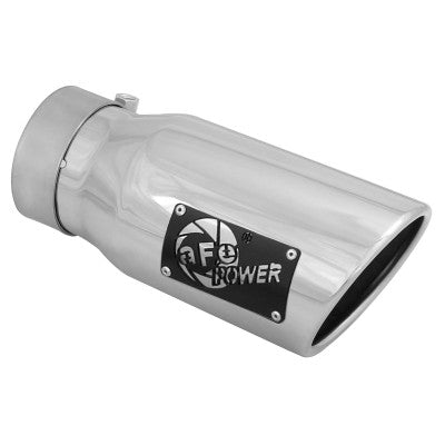 MACH Force-Xp 304 Stainless Steel Clamp-on Exhaust Tip Polished 3 IN Inlet x 4 IN Outlet x 9 IN L