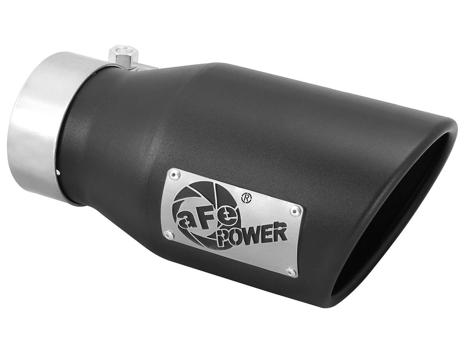 MACH Force-Xp 409 Stainless Steel Clamp-on Exhaust Tip Black 3 IN Inlet x 4-1/2 IN Outlet x 9 IN L