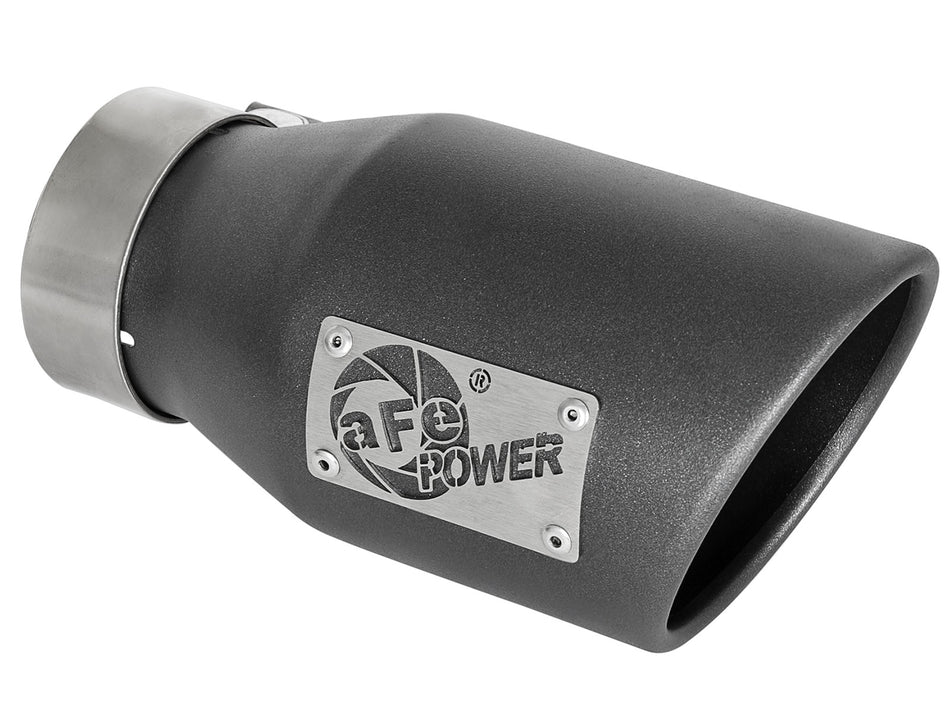 MACH Force-Xp 409 Stainless Steel Clamp-on Exhaust Tip High-Temp Metallic Black 3 IN Inlet x 4-1/2 IN Outlet x 9 IN L