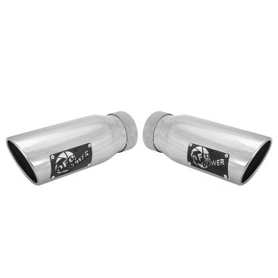 MACH Force-Xp 304 Stainless Steel Clamp-on Exhaust Tip Polished 3-1/2 IN Inlet x 4-1/2 IN Outlet x 12 IN L