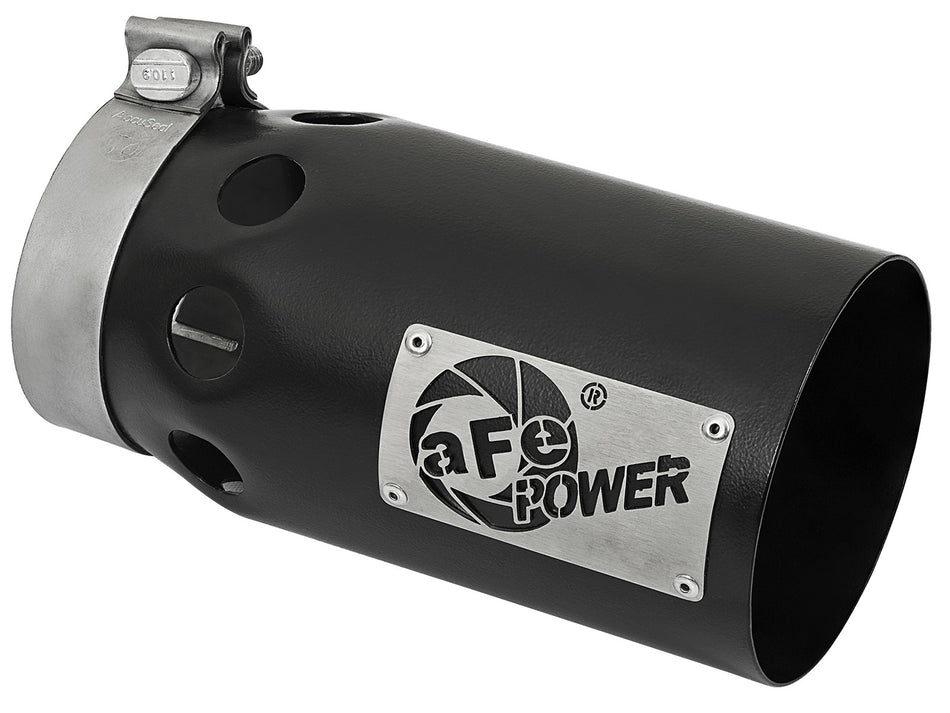 4 lbs. 11X6X6 Rebel XD Series 409 Stainless Steel Clamp-on Exhaust Tip Black Right Side Exit 4 IN Inlet x 5 IN Outlet x 10 IN L