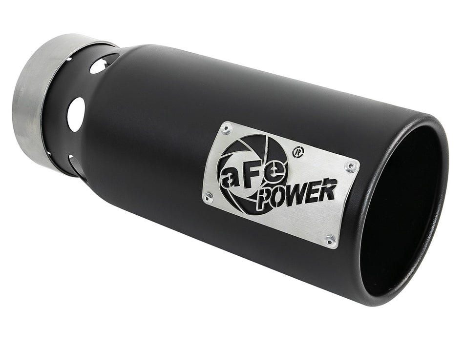 5 lbs. 18X6X6 SATURN 4S 409 Stainless Steel Clamp-on Exhaust Tip Black Right Side Exit 4 IN Inlet x 5 IN Outlet x 12 IN L