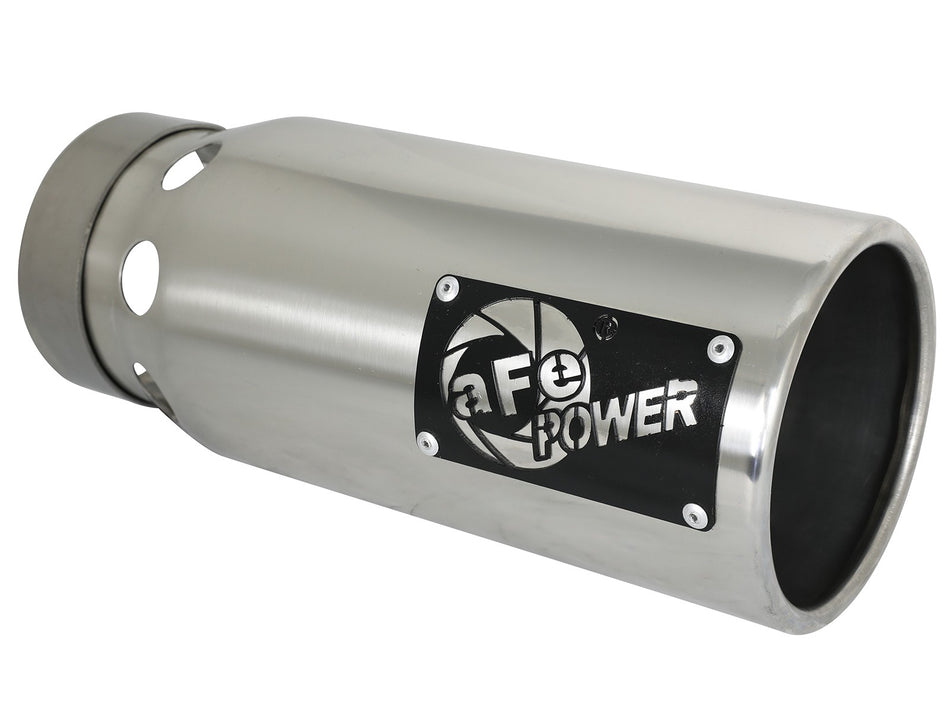 5 lbs. 18X6X6 SATURN 4S 304 Stainless Steel Intercooled Clamp-on Exhaust Tip Polished 4 IN Inlet x 5 IN Outlet x 12 IN L