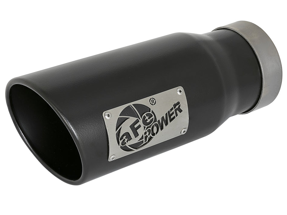 MACH Force-Xp 409 Stainless Steel Clamp-on Exhaust Tip Black 4 IN Inlet x 5 IN Outlet x 12 IN L