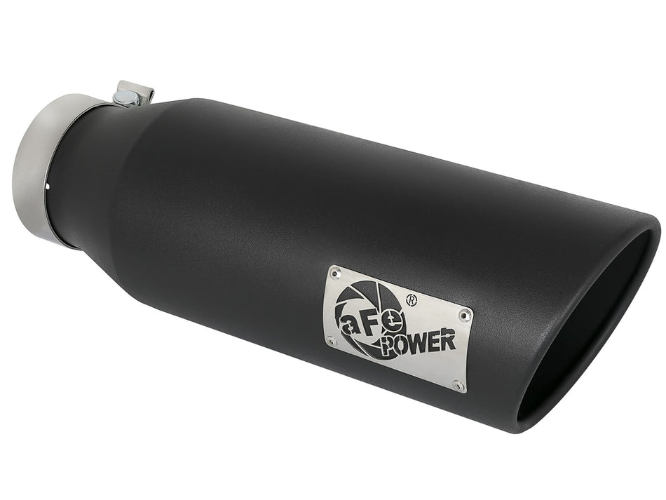 MACH Force-Xp 409 Stainless Steel Clamp-on Exhaust Tip Black 4 IN Inlet x 6 IN Outlet x 18 IN L