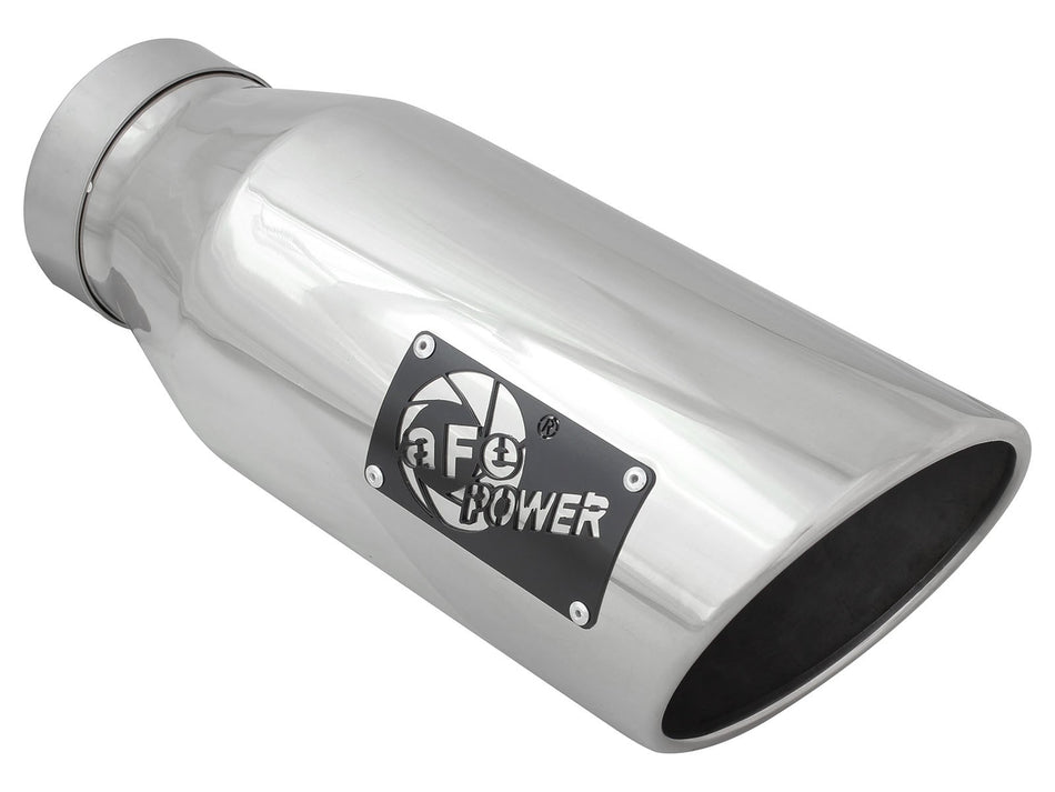 5 lbs. 18X6X6 MACH Force-Xp 304 Stainless Steel Clamp-on Exhaust Tip Polished 4 IN Inlet x 6 IN Outlet x 15 IN L