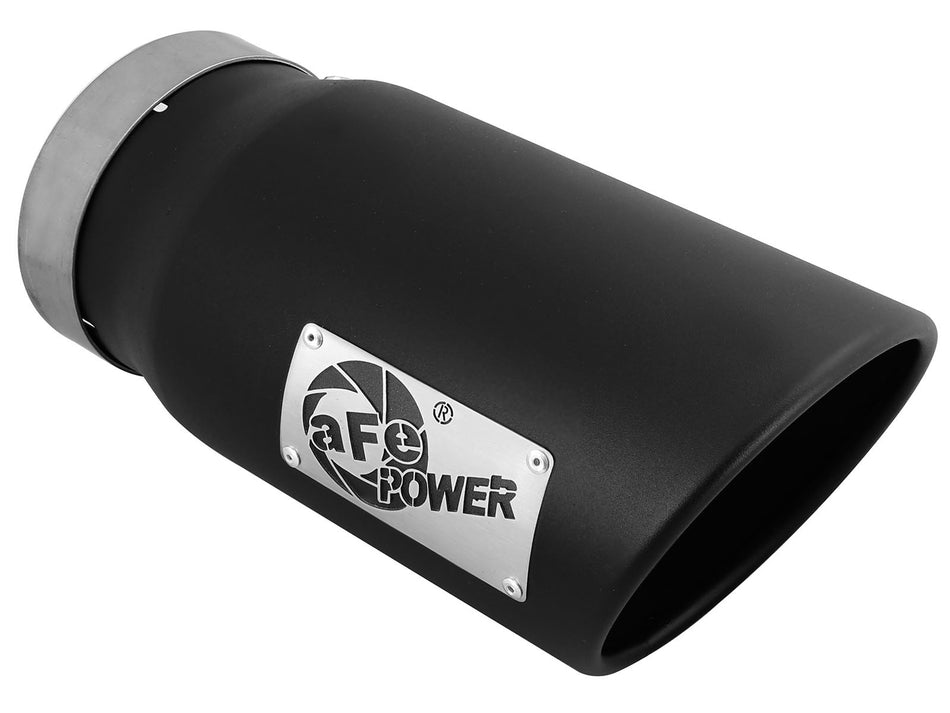 MACH Force-Xp 409 Stainless Steel Clamp-on Exhaust Tip Black 5 IN Inlet x 6 IN Outlet x 12 IN L