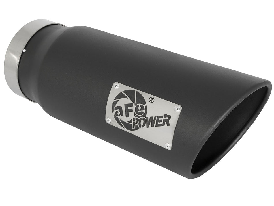 MACH Force-Xp 409 Stainless Steel Clamp-on Exhaust Tip Black 5 IN Inlet x 6 IN Outlet x 15 IN L