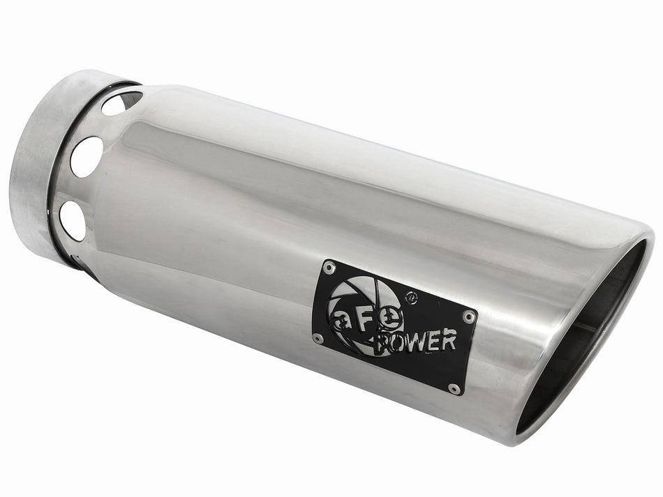MACH Force-Xp 304 Stainless Steel Intercooled Clamp-on Exhaust Tip Polished 5 IN Inlet x 6 IN Outlet x 16 IN L