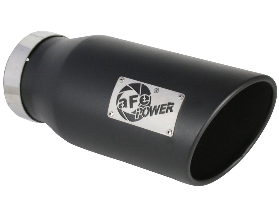 MACH Force-Xp 409 Stainless Steel Clamp-on Exhaust Tip Black Right Side Exit 5 IN Inlet x 7 IN Outlet x 15 IN L