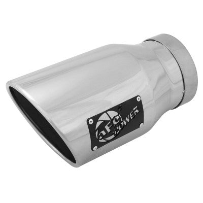 MACH Force-Xp 304 Stainless Steel Clamp-on Exhaust Tip Polished Left Side Exit 5 IN Inlet x 7 IN Outlet x 12 IN L