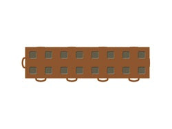 TechFloor 3in X 12in Tiles(left loop) (must be qtyfts of 10) Terracotta Md. Brown