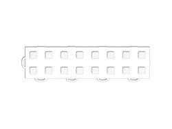 TechFloor 3in X 12in Tiles(left loop) (must be qtyfts of 10) White White