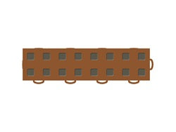 TechFloor 3in X 12in Tiles(right loop) (must be qtyfts of 10) Terracotta Md. Brown