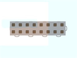TechFloor 3in X 12in Tiles(right loop) (must be qtyfts of 10) Tan Md. Brown