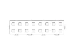 TechFloor 3in X 12in Tiles(right loop) (must be qtyfts of 10) White White