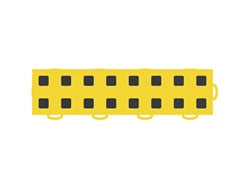 TechFloor 3in X 12in Tiles(right loop) (must be qtyfts of 10) Yellow Black