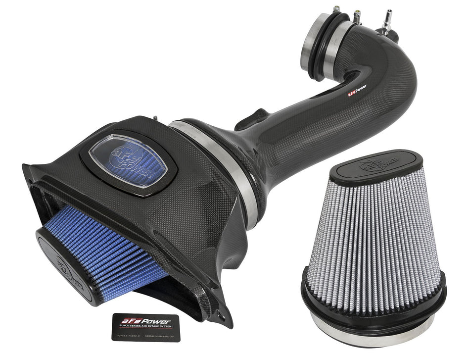 15 lbs. 24X17X13 Black Series Carbon Fiber Cold Air Intake System w/ Pro 5R and Pro DRY S Filters Chevrolet Corvette Z06 C7 15-19 V8-6.2L sc