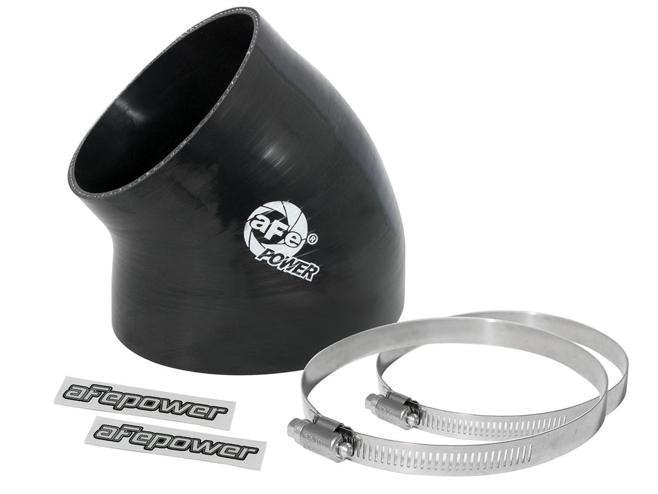3 lbs. 8X8X8 Magnum FORCE Cold Air Intake System Spare Parts Kit 4 IN ID to 3-1/2 IN ID x 49-Deg. Elbow Reducing Coupler - Black