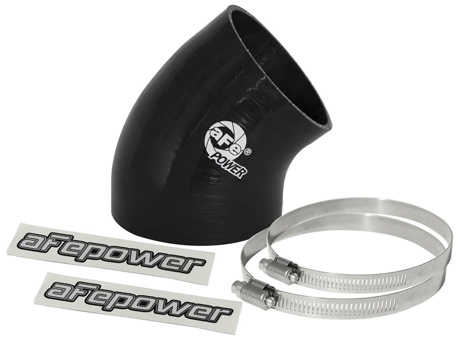 2 lbs. 8X8X8 Magnum FORCE Cold Air Intake System Spare Parts Kit 4 IN ID to 3-1/2 IN ID x 40-Deg. Elbow Reducing Coupler - Black