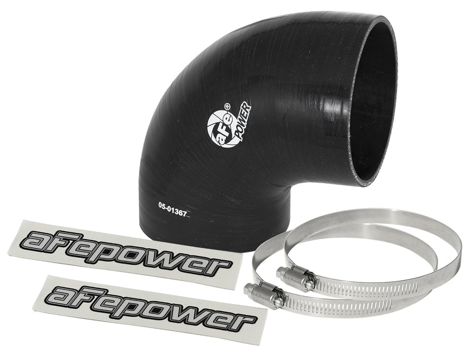 2 lbs. 8X8X8 Magnum FORCE Cold Air Intake System Spare Parts Kit 4 IN ID to 3-4/5 IN ID x 90 Deg. Elbow Reducing Coupler - Black