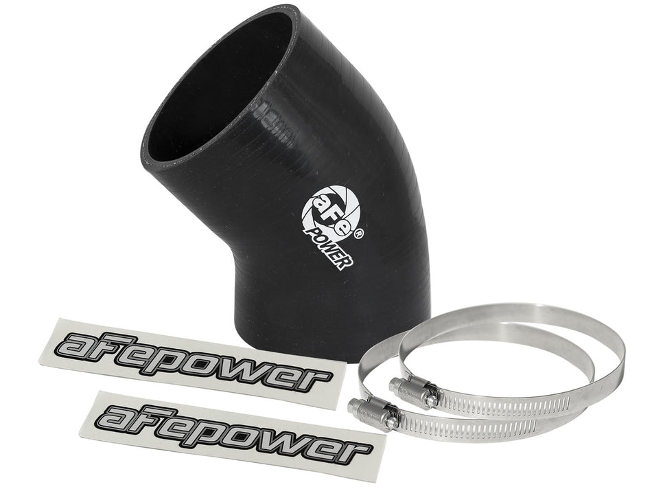 2 lbs. 8X8X8 Magnum FORCE Cold Air Intake System Spare Parts Kit 3 IN ID to 3-1/4 IN ID x 45 Deg. Elbow Reducing Coupler - Black