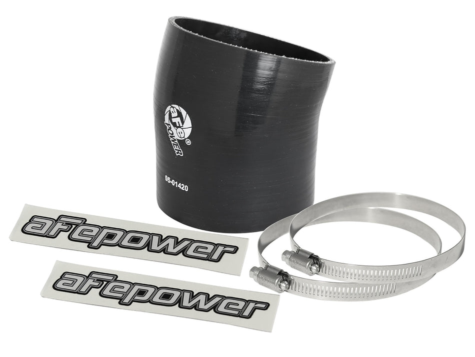 2 lbs. 8X8X8 Magnum FORCE Cold Air Intake System Spare Parts Kit 4-1/4 IN ID to 3-7/8 IN ID x 17 Deg. Elbow Reducing Coupler - Black