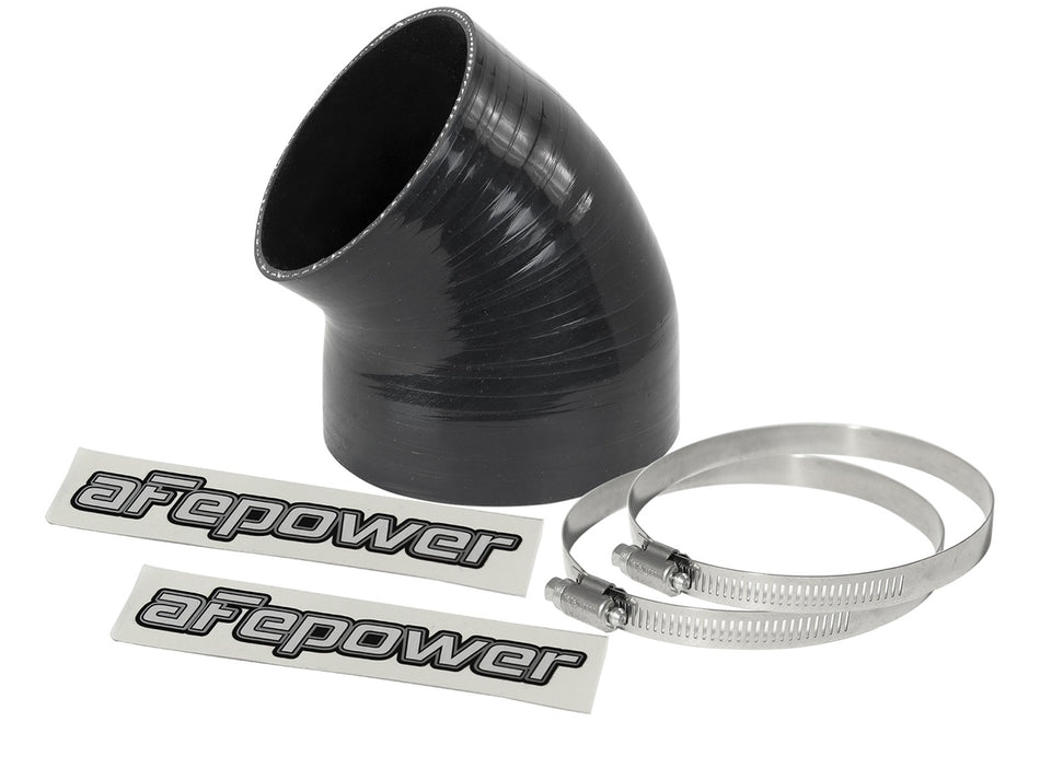 2 lbs. 8X8X8 Magnum FORCE Cold Air Intake System Spare Parts Kit 4-1/8 IN ID to 3-1/2 IN ID x 49 Deg. Elbow Reducing Coupler - Black