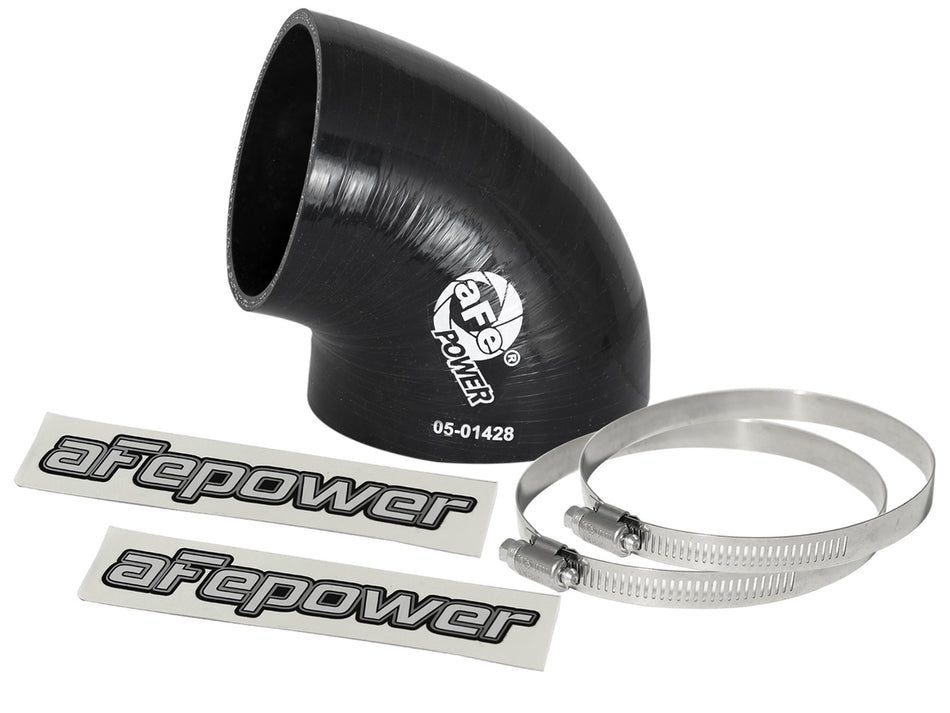 2 lbs. 8X8X8 Magnum FORCE Cold Air Intake System Spare Parts Kit 3-1/2 IN ID to 3 IN ID x 75 Deg. Elbow Reducing Coupler - Black