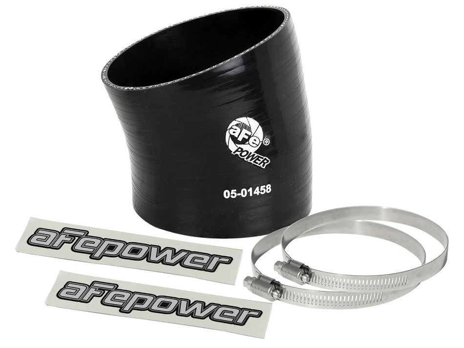 2 lbs. 8X8X8 Magnum FORCE Cold Air Intake System Spare Parts Kit 3-1/2IN ID to 3-1/4 IN ID x 15 Deg. Elbow Reducing Coupler - Black