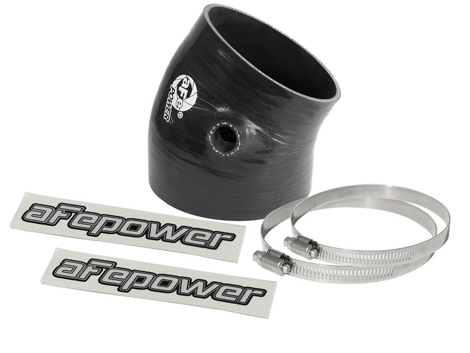 2 lbs. 8X8X8 Magnum FORCE Cold Air Intake System Spare Parts Kit 4-3/8 IN ID to 3-3/4 IN ID x 30 Deg. Elbow Reducing Coupler - Black