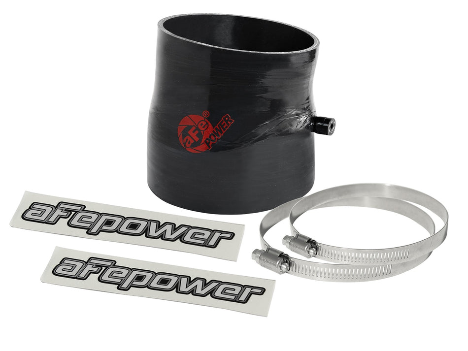 2 lbs. 8X8X8 Magnum FORCE Cold Air Intake System Spare Parts Kit 3-3/4 IN ID to 3-1/2 IN ID x 15 Deg. Elbow Reducing Coupler w/ Port - Black