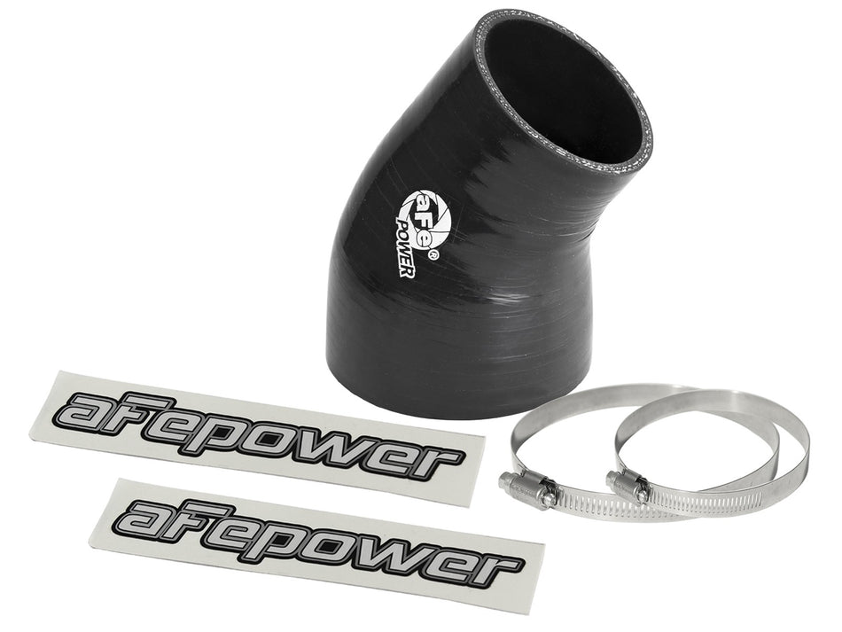 2 lbs. 8X8X8 Magnum FORCE Cold Air Intake System Spare Parts Kit 3 IN ID to 2-1/4 IN ID x 35 Deg. Elbow Reducing Coupler - Black