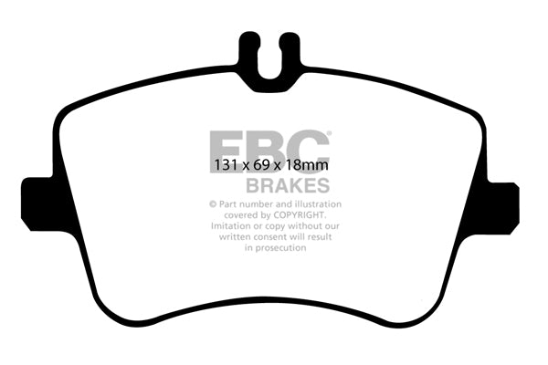3.8 lbs. 3X3X3 EBC GREENSTUFF 2000 PADS EBC Greenstuff is a high friction based pad compound designed to improve stopping power on sport sedans and prestige cars for on highway use. The Greenstuff range emits less dust than equivalent semi metallic pads