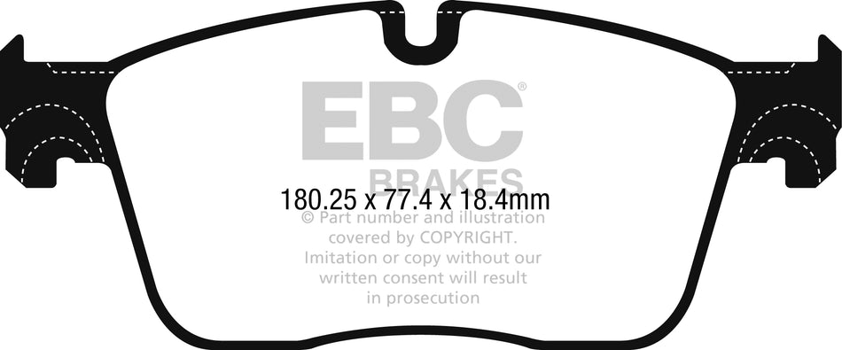 3.3 lbs. 6X4X4 EBC Brakes Greenstuff 2000 Series Sport Pads