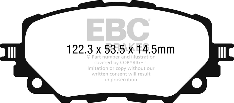 3.3 lbs. 6X4X4 EBC Brakes Greenstuff 2000 Series Sport Pads