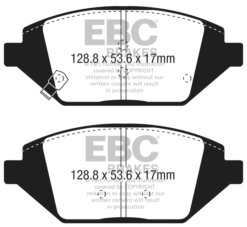 3.3 lbs. 6X4X4 EBC Brakes Greenstuff 2000 Series Sport Pads