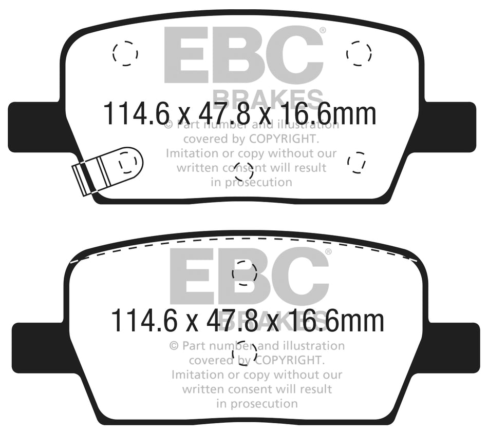 3.3 lbs. 6X4X4 EBC Brakes Greenstuff 2000 Series Sport Pads