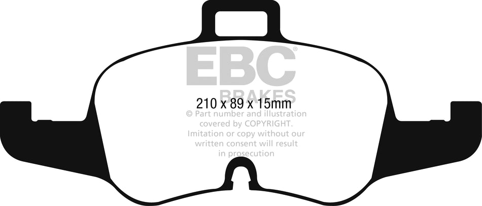 3.3 lbs. 6X4X4 EBC Brakes Redstuff Ceramic Brake Pads