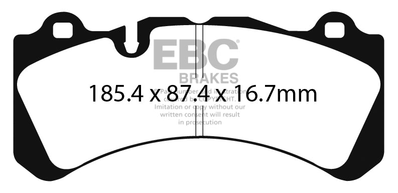3.3 lbs. 6X4X4 EBC Brakes Yellowstuff Performance Brake Pads