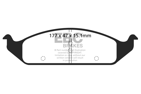 3.6 lbs. 4X4X4 EBC YELLOWSTUFF PERFORMANCE PADS